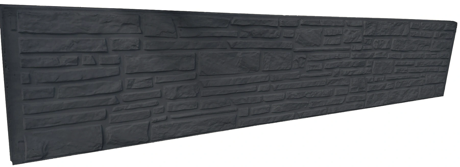 Rustico anthrazit beidseitig Bodenplatte 36x4,8x184 cm