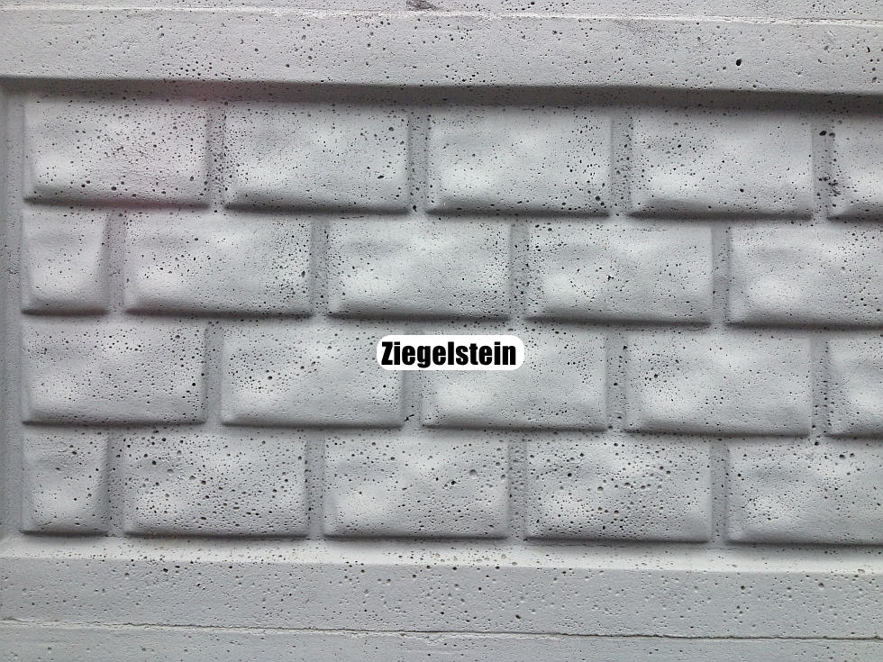 Betonzaun Ersatzplatten einseitig - Platte 200x50x4 cm