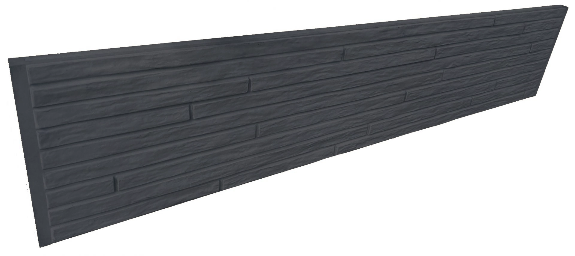 Lungo anthrazit  beidseitig Bodenplatte 36x4,8x184 cm